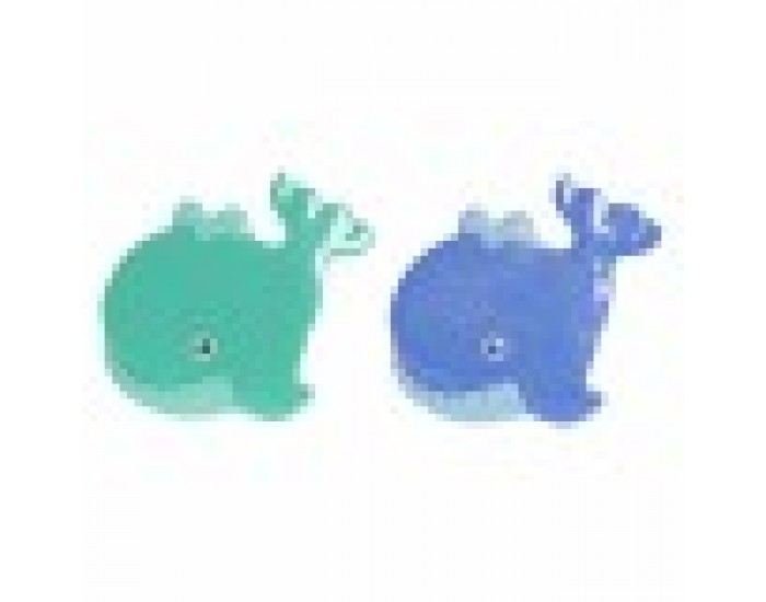 Подложка за баня DKD Home Decor 11,5 x 1 x 10 cm Син цвят тюркоаз Детски PVC 10 cm (2 броя)