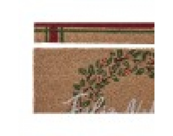 Изтривалка за Врата DKD Home Decor Бял Кафяв Червен Зелен PVC Кокосови влакна 60 x 40 x 1,5 cm (2 броя)