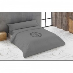 Комплект покривка за завивка Hosteline LOGO Сив 135 легло 220 x 230 cm 3 Части - Hosteline