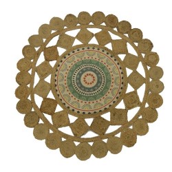 Килим DKD Home Decor Кафяв Многоцветен (120 x 120 x 0,75 cm) - Lenjerie de pat