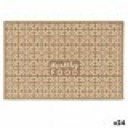 Килим Healthy Food 40 x 1 x 60 cm Бежов Полиамид Латекс (24 броя) - Kinvara