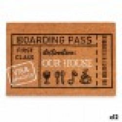 Изтривалка за Врата Boarding Pass Естествен 60 x 1 x 40 cm (12 броя) - Gift decor
