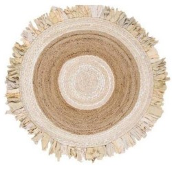 Килим DKD Home Decor Бежов Кафяв Памук Юта (160 x 160 x 1 cm) - Lenjerie de pat