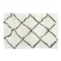 Килим DKD Home Decor 120 x 180 x 5 cm полиестер Бял Ромб - Lenjerie de pat