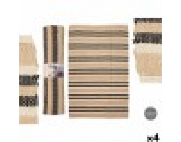 Килим GiftDecor NO.05 Бял Кафяв Черен 120 x 180 cm (4 броя)