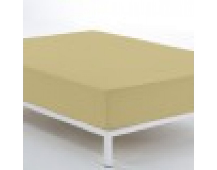 Чаршаф с ластик Alexandra House Living Светло кафяв 150 x 190/200 cm