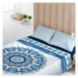 Подова постелка Costura Greek Indigo - Размери - Легло 180 (260 x 270 см) - Lenjerie de pat