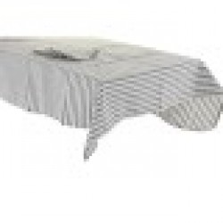 Покривка за маса и салфетки DKD Home Decor Сив Памук Бял Зелен (150 x 150 x 0,5 cm) - Fețe de masă