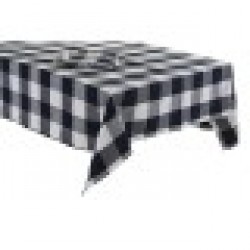 Покривка за маса и салфетки DKD Home Decor Син Памук Бял (150 x 150 x 0,5 cm) - Fețe de masă
