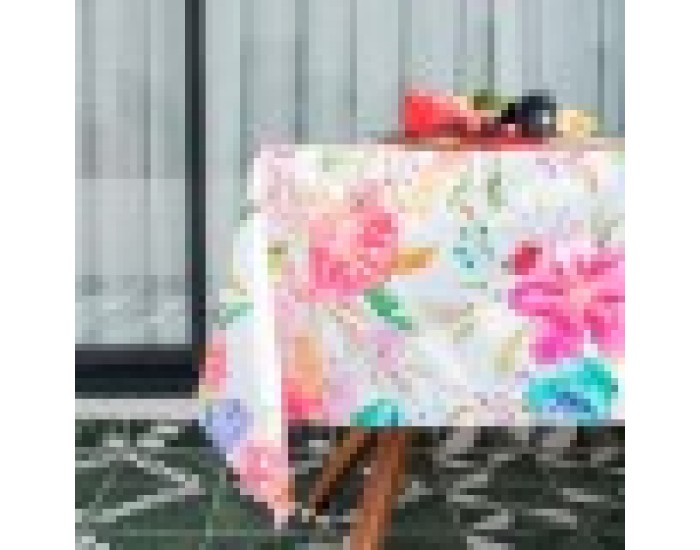 Покривка HappyFriday Pink bloom Многоцветен 150 x 250 cm