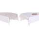 Покривка за маса и салфетки DKD Home Decor Розов Бял (150 x 250 x 0,5 cm) (2 броя)
