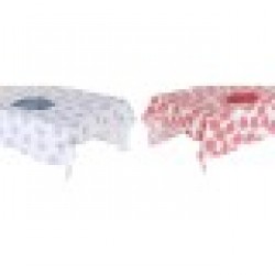 Покривка за маса и салфетки DKD Home Decor Син Фуксия Бял (150 x 250 x 0,5 cm) (2 броя) - Fețe de masă