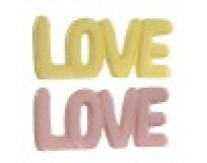 Декоративна фигурка Home ESPRIT LOVE Жълт Розов Детски 24 X 2,5 X 10 cm (2 броя)