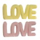 Декоративна фигурка Home ESPRIT LOVE Жълт Розов Детски 24 X 2,5 X 10 cm (2 броя)