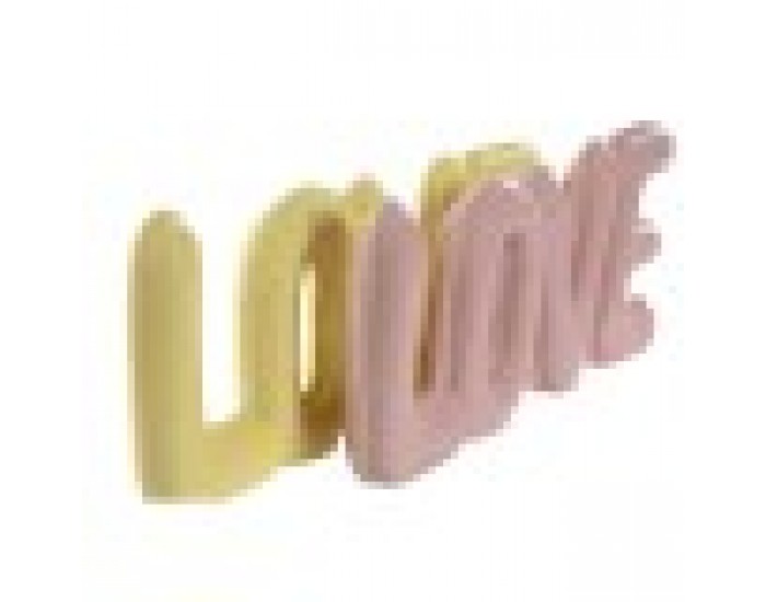 Декоративна фигурка Home ESPRIT LOVE Жълт Розов Детски 24 X 2,5 X 10 cm (2 броя)