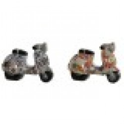Декоративна фигурка Home ESPRIT Многоцветен Средиземноморско scooter 14 x 8 x 11 cm (2 броя) - Home esprit