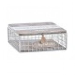 Декоративна кутия DKD Home Decor Метал Дървен Бял (16 x 16 x 6 cm) - Dkd home decor
