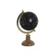 Глобус Home ESPRIT Син Златен Естествен Vintage 15 x 15 x 24 cm