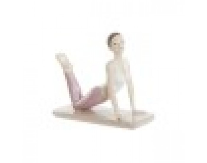 Декоративна фигурка DKD Home Decor Розов Смола Yoga (16 x 6 x 13 cm)