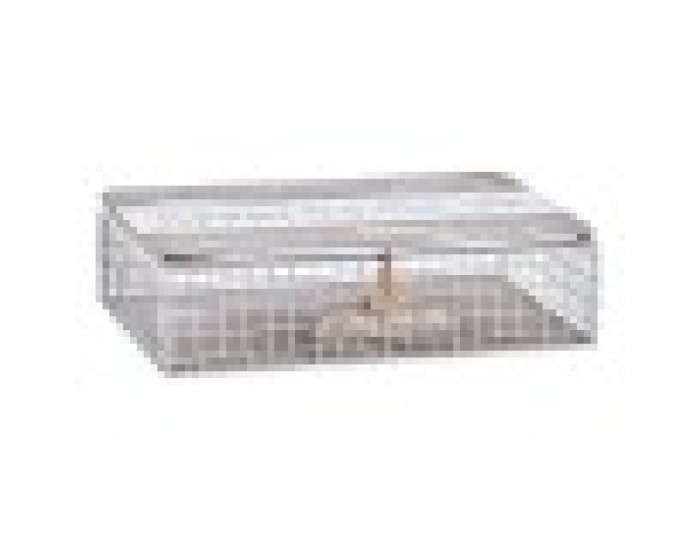 Декоративна кутия DKD Home Decor Метал Дървен Бял (24 x 16 x 6 cm)