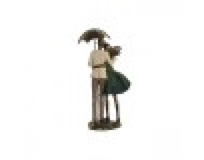 Декоративна фигурка Home ESPRIT Зелен Златен Двойка партньори 12,5 x 8 x 25,5 cm