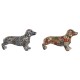 Декоративна фигурка Home ESPRIT Многоцветен Куче Средиземноморско 21 x 6 x 12 cm (2 броя)