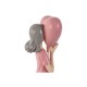 Декоративна фигурка Home ESPRIT Розов chica 10 x 8,5 x 31 cm