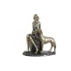 Декоративна фигурка DKD Home Decor Дама Син Златен Смола Модерен (15 x 9,5 x 18 cm)