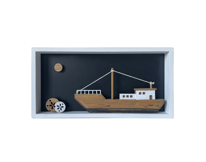 Декоративна фигурка DKD Home Decor Дървен Кафяв Бял Barco