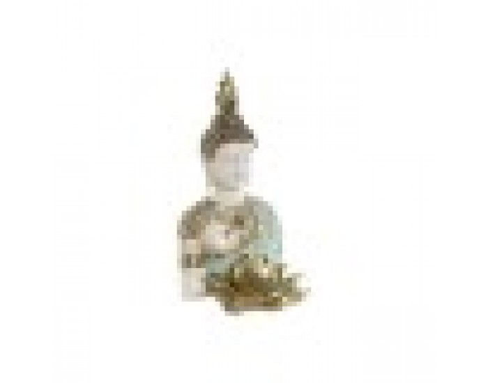 Декоративна фигурка Home ESPRIT цвят тюркоаз Златен Буда Ориенталски 12 x 12 x 22 cm
