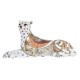 Декоративна фигурка DKD Home Decor Оранжев Бял Леопард Смола (24 x 10 x 12 cm)