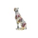 Декоративна фигурка DKD Home Decor Бял Леопард Смола Многоцветен Модерен (16 x 8 x 25 cm)