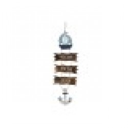 Висяща украса Home ESPRIT Син Естествен 25 x 2 x 74 cm - Home esprit