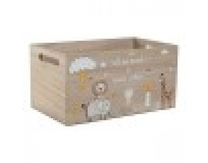 Декоративна кутия Home ESPRIT Многоцветен Естествен Дървен MDF 36 x 21 x 18 cm