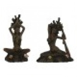 Декоративна фигурка Home ESPRIT Кафяв Yoga Индианец 13 x 6 x 16 cm (2 броя) - Home esprit