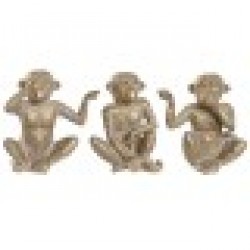 Декоративна фигурка Home ESPRIT Златен Маймуна Тропически 14 x 10 x 14 cm (3 броя) - Home esprit