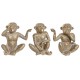Декоративна фигурка Home ESPRIT Златен Маймуна Тропически 14 x 10 x 14 cm (3 броя)
