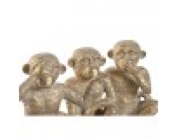 Декоративна фигурка Home ESPRIT Златен Маймуна Тропически 14 x 10 x 14 cm (3 броя)