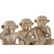 Декоративна фигурка Home ESPRIT Златен Маймуна Тропически 14 x 10 x 14 cm (3 броя)