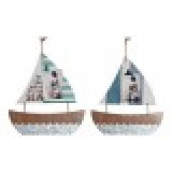 Висяща украса DKD Home Decor Платноходка Въже Дървен MDF (2 pcs) (40 x 2 x 43 cm) - Dkd home decor