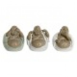 Декоративна фигурка Home ESPRIT Бял Зелен Буда Ориенталски 10 x 9 x 10,5 cm (3 броя) - Home esprit