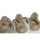 Декоративна фигурка Home ESPRIT Бял Зелен Буда Ориенталски 10 x 9 x 10,5 cm (3 броя)