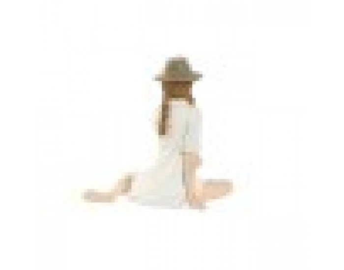 Декоративна фигурка Home ESPRIT Бял Бежов Дама Средиземноморско 9,5 x 7,5 x 13 cm (2 броя)
