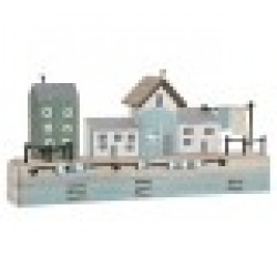 Декоративна фигурка DKD Home Decor Син MDF (38,5 x 5,8 x 17,2 cm) - Dkd home decor