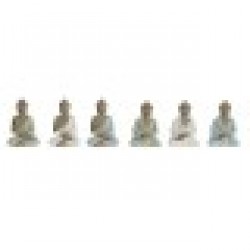 Декоративна фигурка Home ESPRIT Бял Зелен цвят тюркоаз Буда Ориенталски 6 x 4 x 8,5 cm (6 броя) - Home esprit