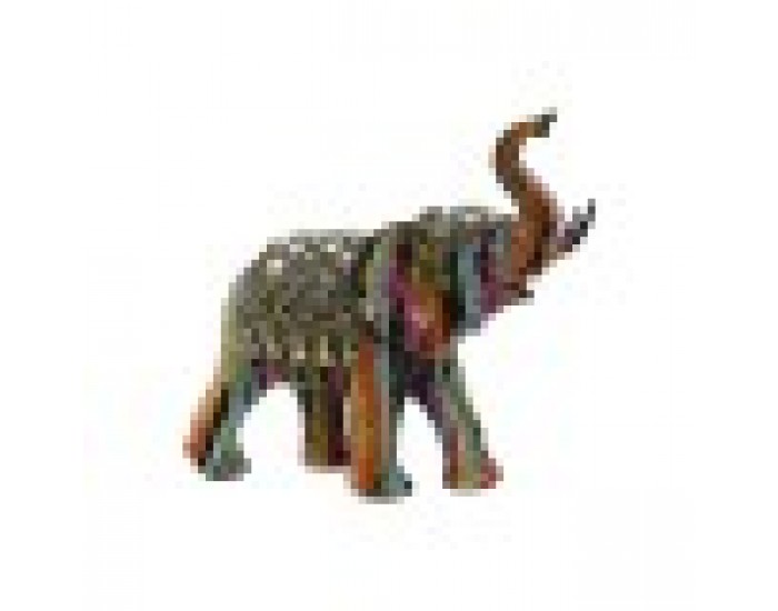 Декоративна фигурка Home ESPRIT Многоцветен Смола Слон 21,5 x 8,5 x 19,5 cm