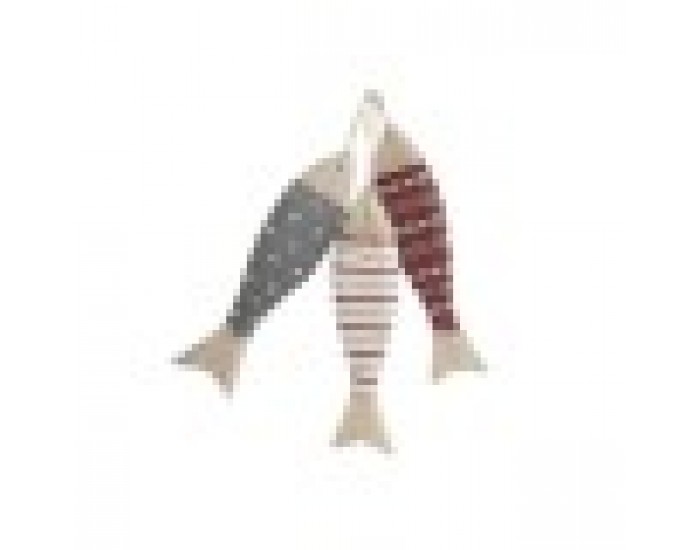 Висяща украса Home ESPRIT Син Червен Многоцветен Риби 5 x 2 x 20 cm (2 броя)