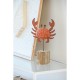 Декоративна фигурка Home ESPRIT Син Червен Естествен Рак 17,5 x 6 x 29 cm (2 броя)