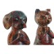 Декоративна фигурка Home ESPRIT Многоцветен Животни 17 x 14 x 22,5 cm (2 броя)