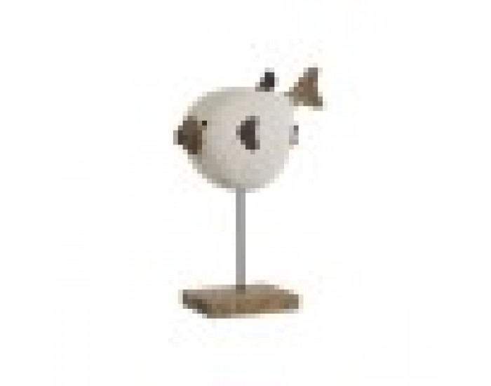 Декоративна фигурка Home ESPRIT Бял Естествен Риба 24 x 10 x 33 cm